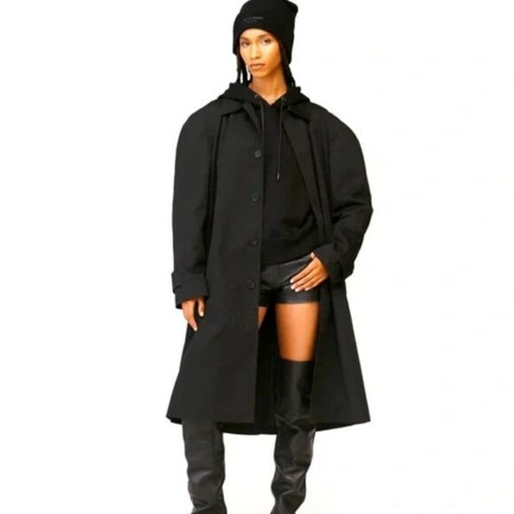 Zara x Steven Meisel Black Oversized Shirtcoat Trench (Measures Like S)‎ - Picture 1 of 5